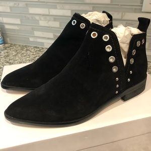 New Corso Como Black Cow Suede Diana Boots/Booties